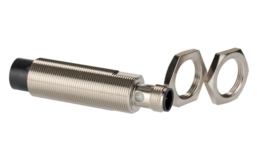 Omron E2E-X16MB1TL18-M1, Inductive Threaded Barrel Proximity Sensor, M18, 16 mm Detection, PNP NO, 10 → 30 V dc