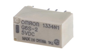 Omron G6S-2 DC5, PCB Mount Signal Relay, 5V dc Coil, 2A Switching Current, DPDT