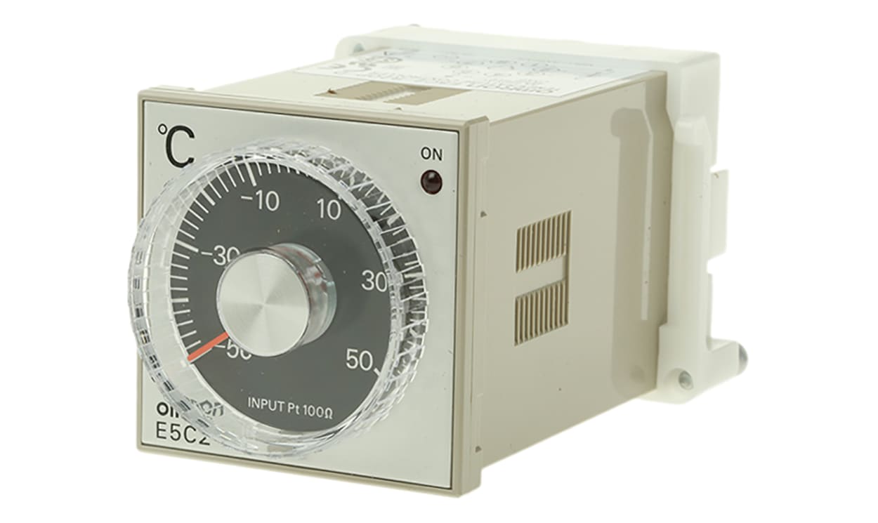 Omron E5C2-R20P-D AC100-240 -50-50, E5C2 Panel Mount, Din-Rail Removable Socket On/Off Temperature Controller, 48 x 48mm Relay, 100 → 240 V ac Supply - generaltechuae