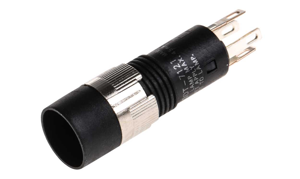 Omron A3DT-7121, Illuminated Push Button Switch, Latching, Panel Mount, 8mm Cutout, SPST