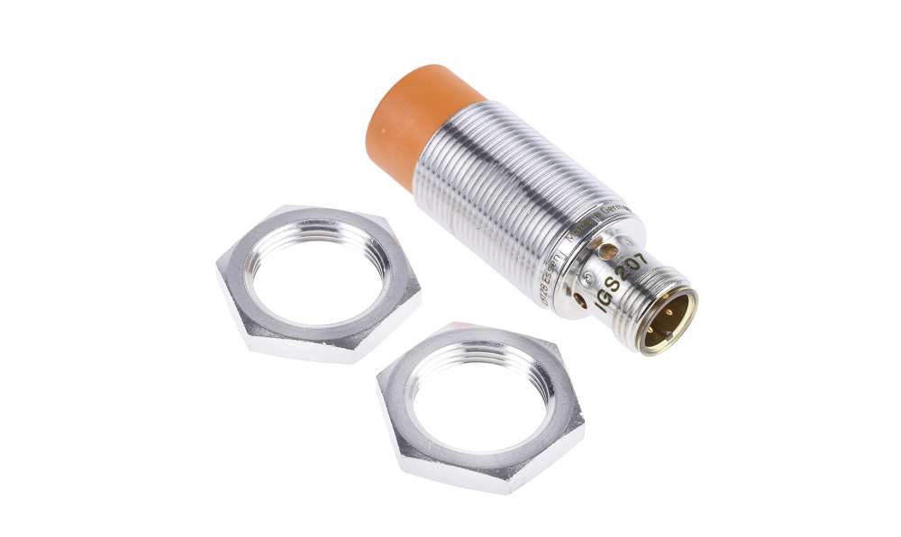 ifm IGS207, Inductive Threaded Barrel Proximity Sensor, M18, 12 mm Detection, PNP NC, 10 → 36 V dc
