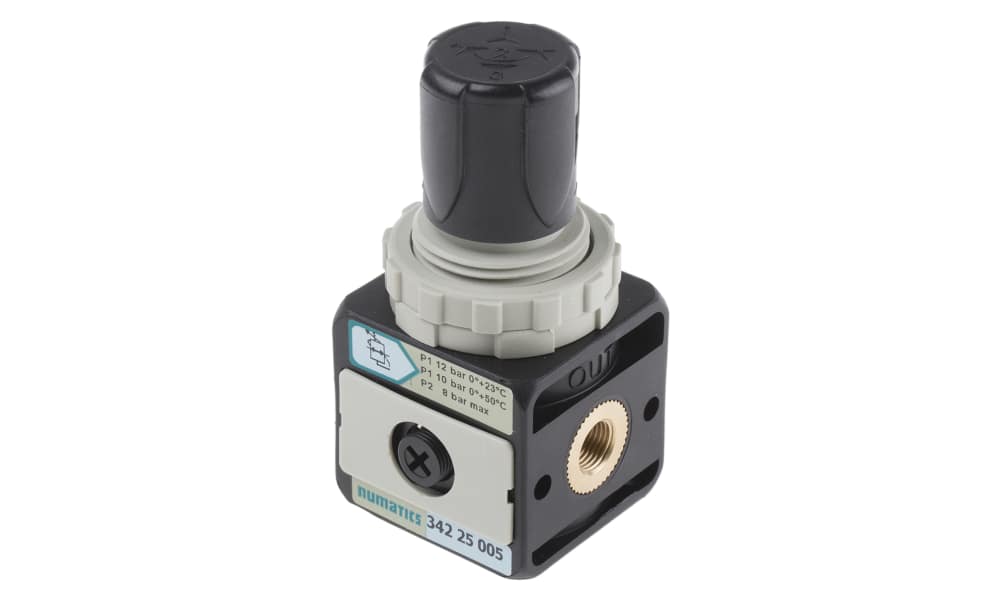 ASCO 34225005, G 1/8 Pneumatic Regulator - 0.5bar to 8bar, 1/8in, 12bar max. input