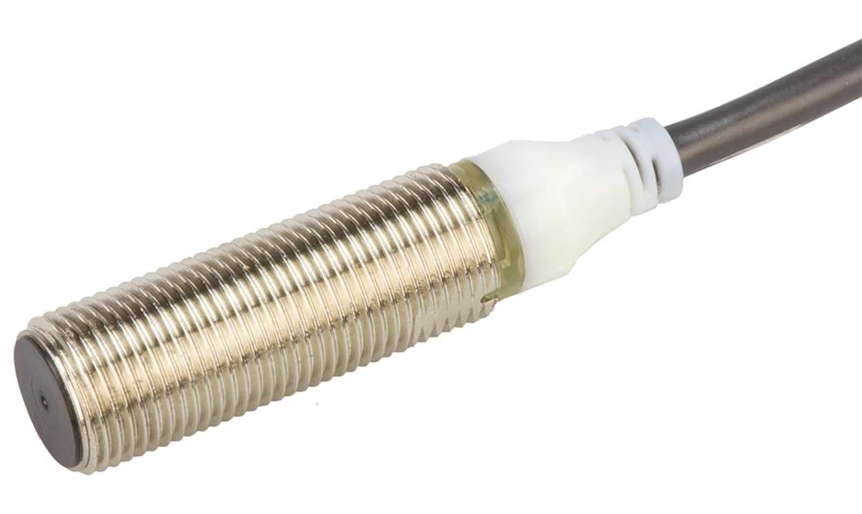 Omron E2AM12KS04WPB12M, Inductive Threaded Barrel Proximity Sensor, M12, 4 mm Detection, PNP NO, 12 → 24 V dc - generaltechuae