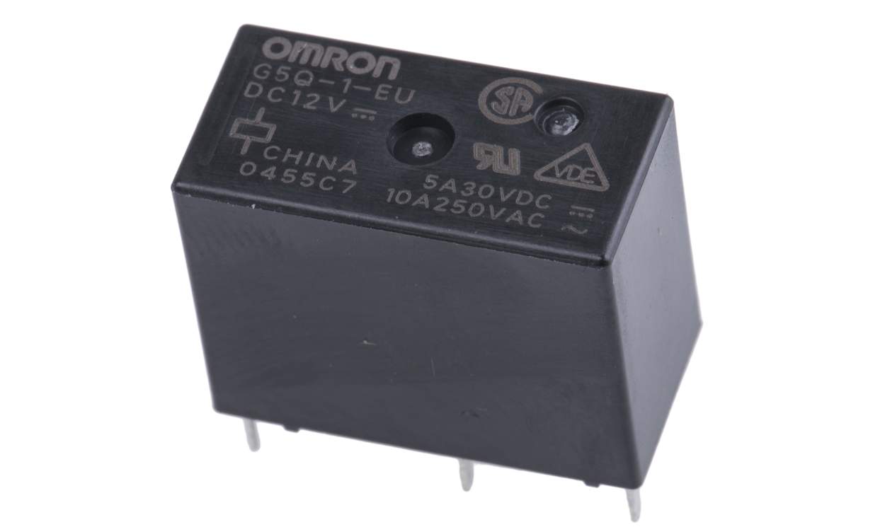 Omron G5Q-1-EU DC12 (TY), PCB Mount Power Relay, 12V dc Coil, 10A Switching Current, SPDT - generaltechuae