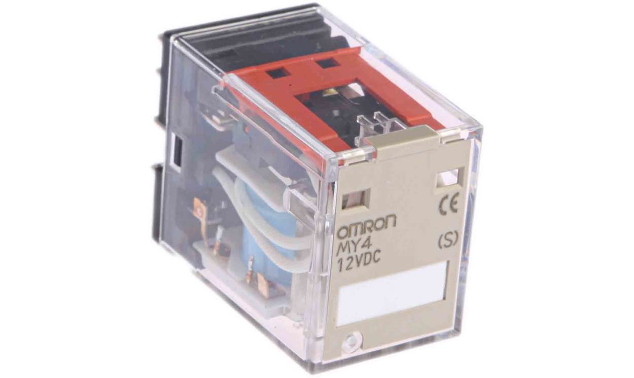 Omron MY4 12VDC (S), Plug In Power Relay, 12V dc Coil, 5A Switching Current, 4PDT
