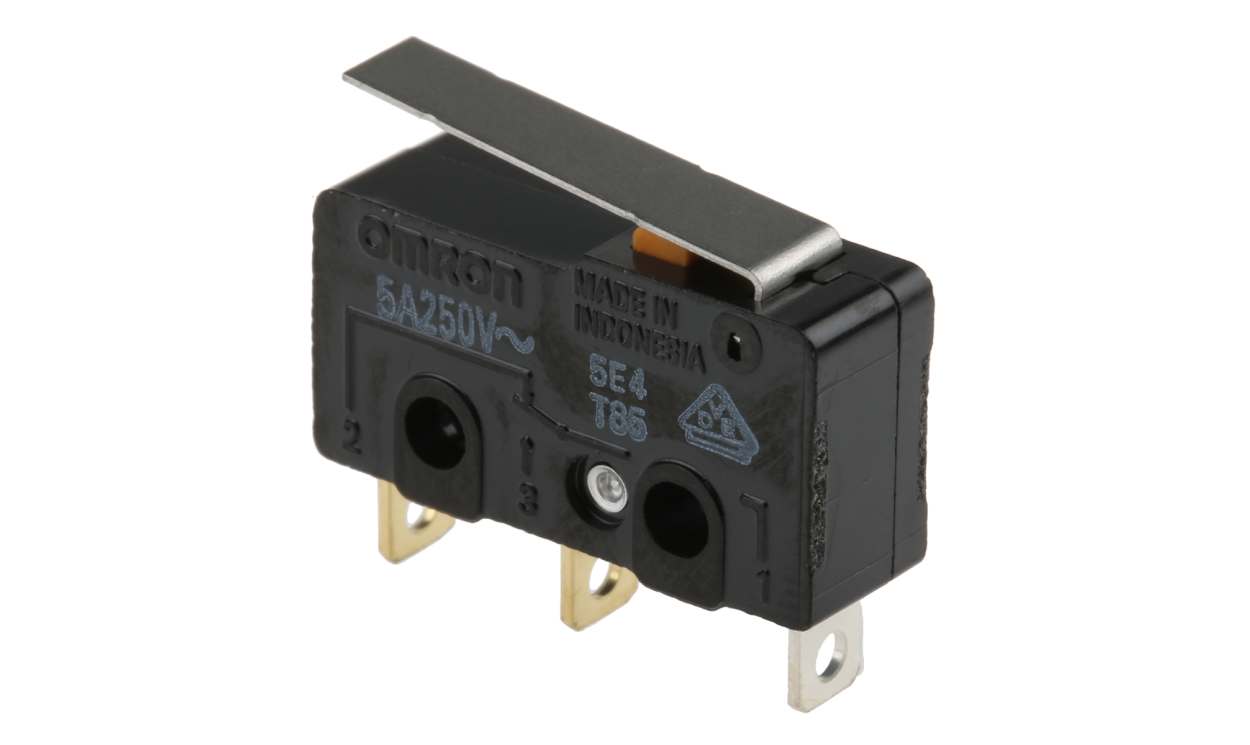 Omron SS-5GL, Hinge Lever Micro Switch, Solder Terminal, 5 A @ 125 V ac, SPDT, IP40