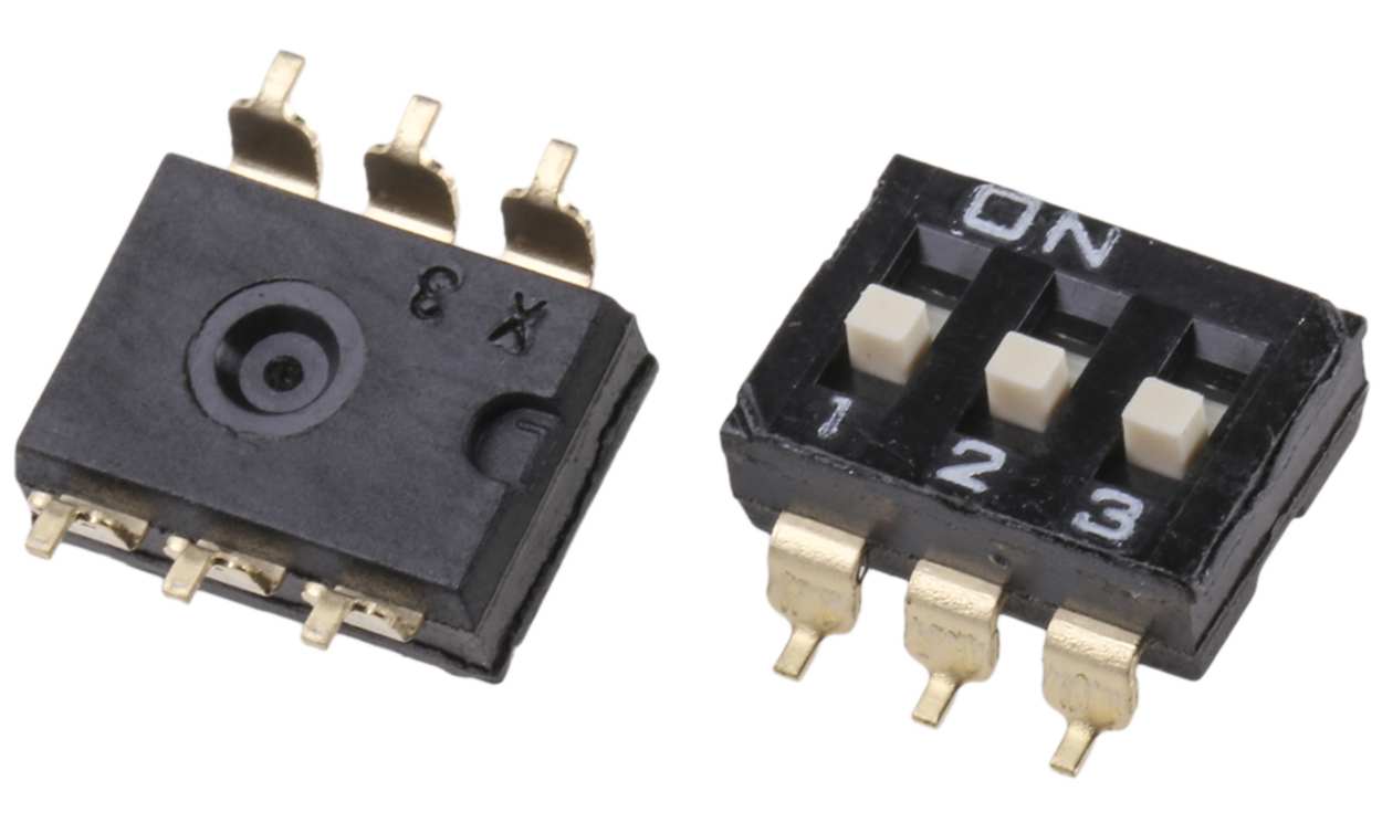 Omron A6S-3104-H, 3 Way Surface Mount DIP Switch 3PST