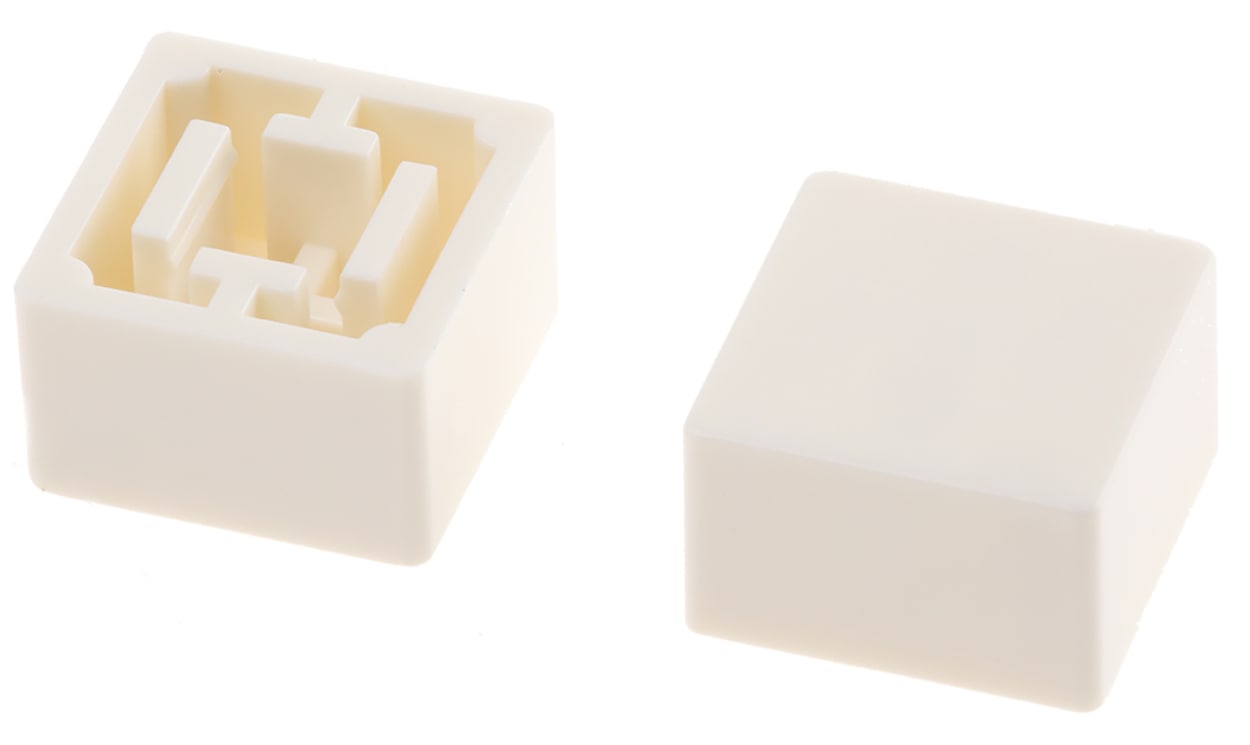 Omron B32-1260, White Tactile Switch Cap for Series B3F-4000, Series B3F-5000, Series B3W-4000,