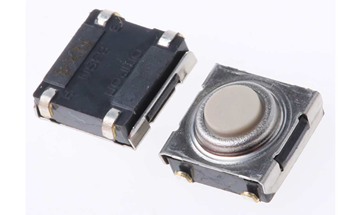 Omron B3SN-3012, Button Tactile Switch, SPST 50 mA @ 24 V dc Through Hole