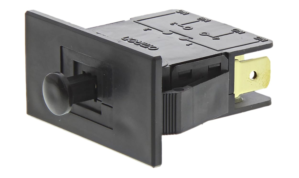 Omron D2D-2100, Door Micro Switch, Plunger, SPDT 16 A @ 250 V ac, -25 → +85°C