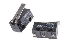 Omron D2F-01L-D, Hinge Lever Micro Switch, Solder Terminal, 100 mA @ 30 V dc, SPDT, IP40