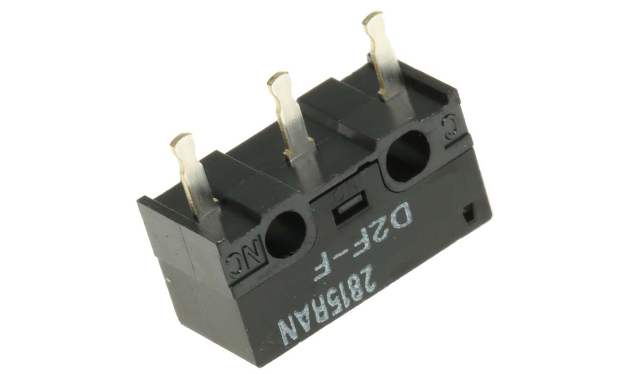 Omron D2FF, Pin Plunger Micro Switch, PCB Terminal, 1 A @ 125 V ac, SPDT, IP40