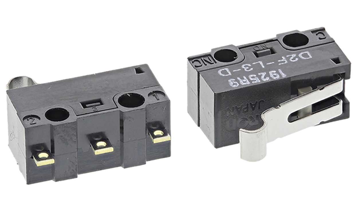 Omron D2F-L3-D, Simulated Roller Lever Micro Switch, Solder Terminal, 3 A @ 125 V ac, SPDT, IP40