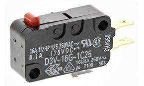 Omron D3V-16G-1C25, Pin Plunger Micro Switch, Tab Terminal, 16 A @ 250 V ac, SPDT, IP40