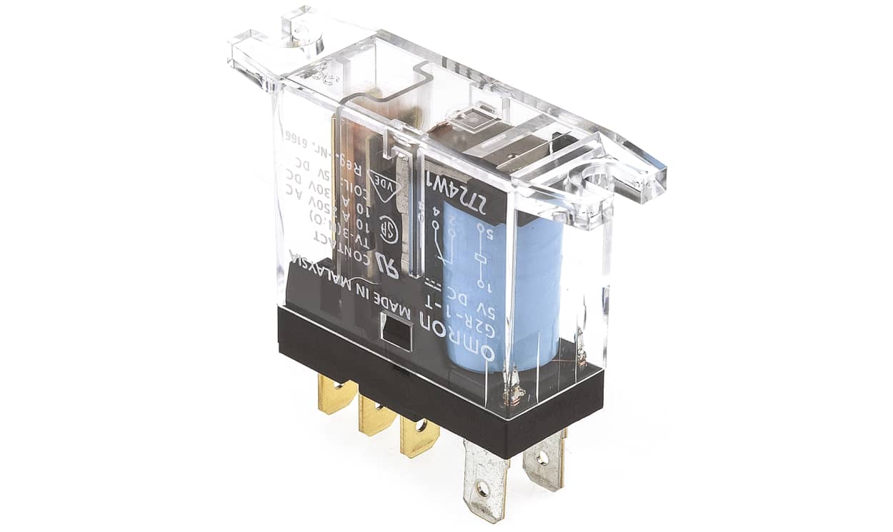 Omron G2R-1-T DC5, Panel Mount Power Relay, 5V dc Coil, 10A Switching Current, SPDT