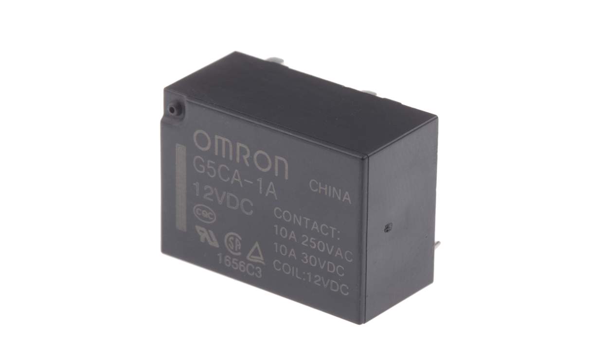 Omron G5CA-1A DC12, PCB Mount Power Relay, 12V dc Coil, 10A Switching Current, SPST