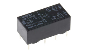 Omron G6AU-274P-ST-US 12DC, PCB Mount Latching Signal Relay, 12V dc Coil, 2A Switching Current, DPDT