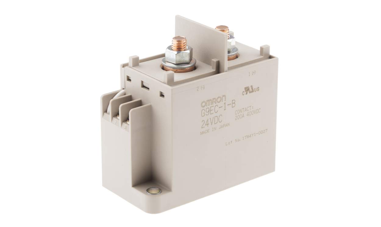 Omron G9EC-1-B DC24, Surface Mount Power Relay, 24V dc Coil, 200A Switching Current, SPST