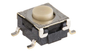 Omron B3S-1000P, Button Tactile Switch, SPST 50 mA @ 24 V dc 0.8mm Through Hole