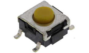 Omron B3S-1002P, IP64 Black Button Tactile Switch, SPST 50 mA @ 24 V dc 0.8mm Through Hole