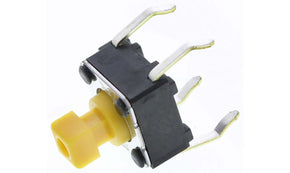 Omron B3F-1052, Yellow Plunger Tactile Switch, SPST 50 mA @ 24 V dc 3mm Through Hole