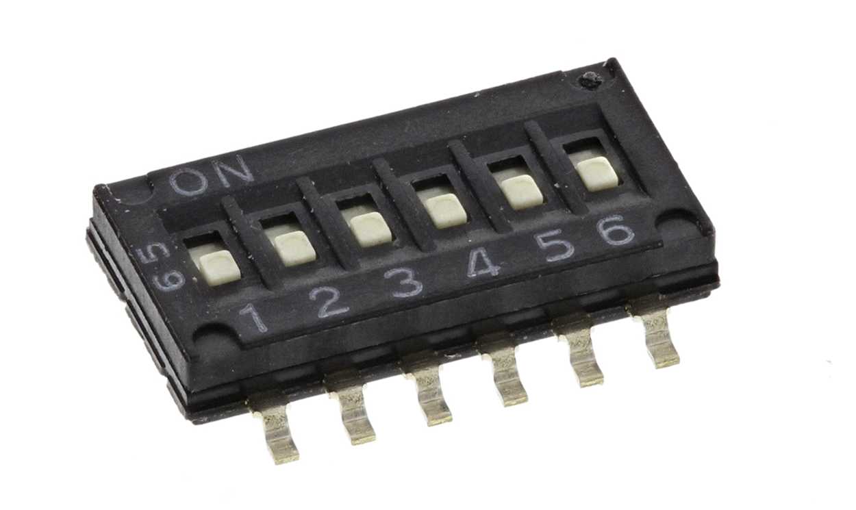 Omron A6H6101, 6 Way Surface Mount DIP Switch 6P