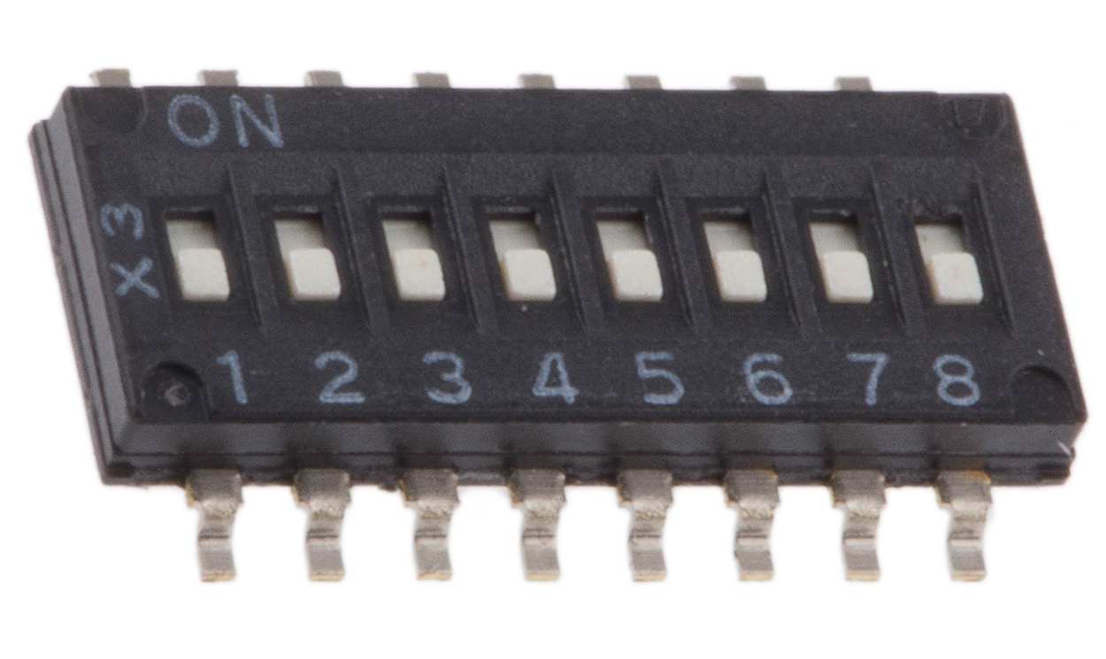 Omron A6H-8101, 8 Way Surface Mount DIP Switch 8P