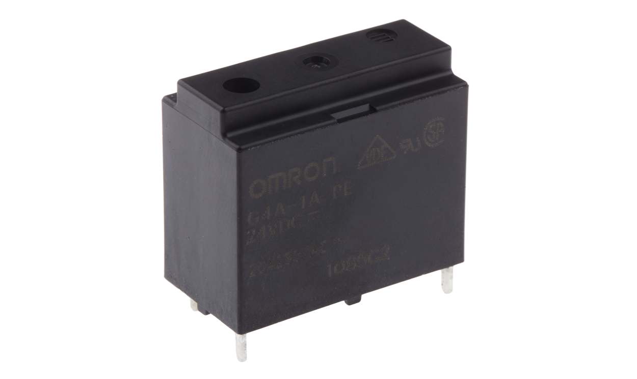 Omron G4A-1A-PE DC24, PCB Mount Power Relay, 24V dc Coil, 20A Switching Current, SPST