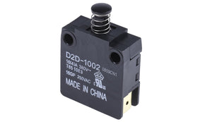 Omron D2D-1002, Door Micro Switch, Plunger, SPST 16 A @ 250 V ac, -25 → +85°C