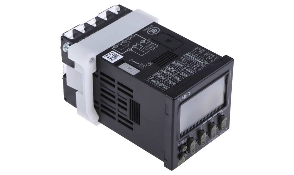 Omron H5CX-A-N, H5CX Series Panel Mount Timer Relay, 100 → 240V ac, 1-Contact, 0.001 s → 9999h