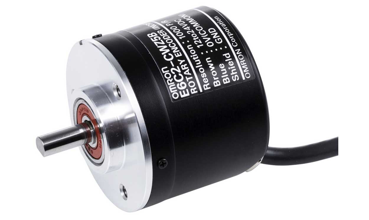 Omron E6C2-CWZ5B 1000P/R 2M OMS, E6C2 Series Incremental Incremental Encoder, 1000 ppr, Open Collector Signal, Solid Type, 6mm Shaft - generaltechuae
