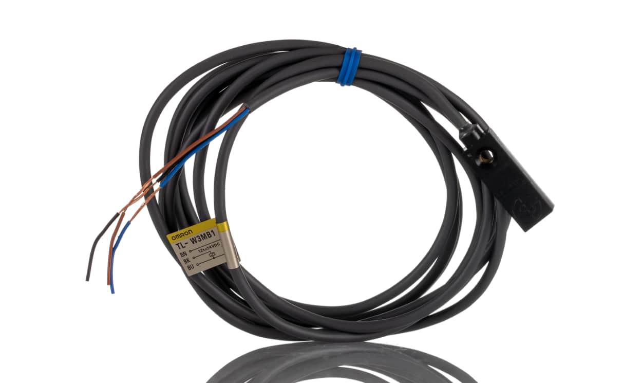 Omron TL-W3MB1 2M, Inductive Block Proximity Sensor, 3 mm Detection, PNP NO, 12 → 24 V dc - generaltechuae