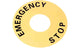 Omron A22Z-3466-1, Legend Plate for Use with A22E E-Stop, Emergency Stop