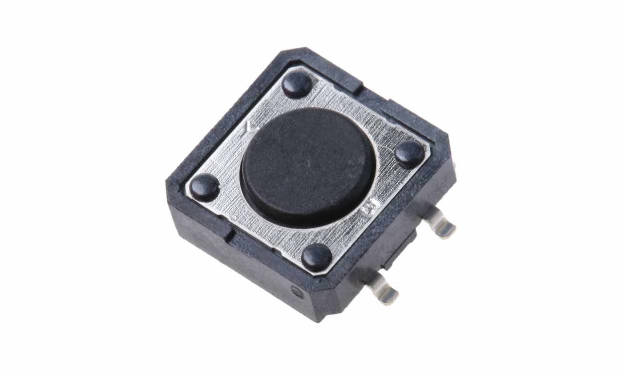 Omron B3FS-4002P, Black Cap Tactile Switch, SPST 50 mA @ 24 V dc 0.4mm Through Hole