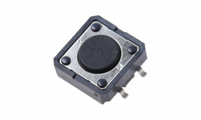 Omron B3FS-4002P, Black Cap Tactile Switch, SPST 50 mA @ 24 V dc 0.4mm Through Hole