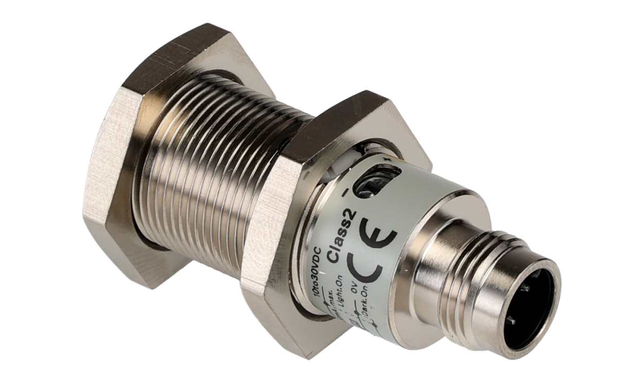 Omron E3FB-BP22, Clear Object Detection Photoelectric Sensor, Barrel Sensor, 100 mm → 2 m Detection Range - generaltechuae