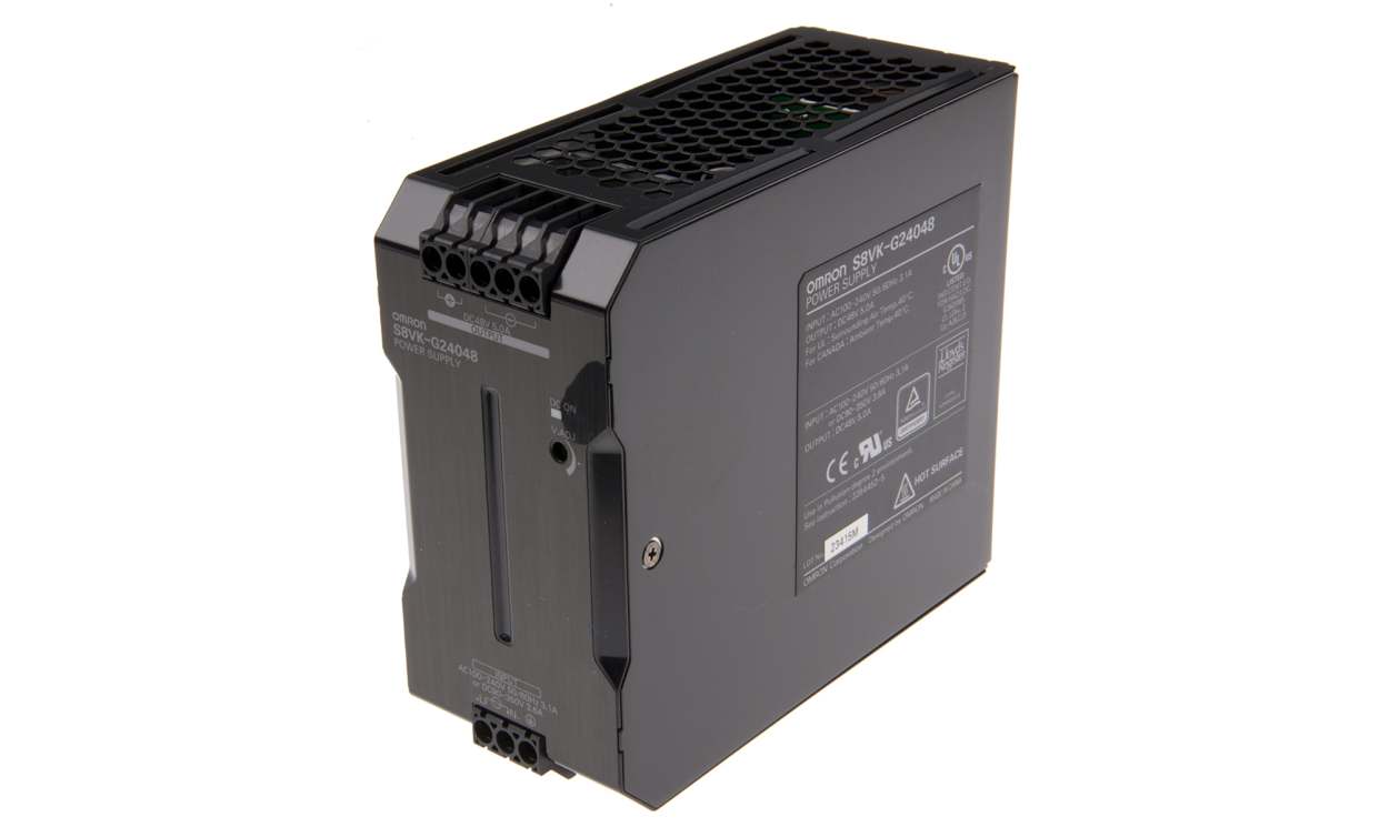 Omron S8VK-G24048, S8VK-G Switched Mode DIN Rail Power Supply, 100 → 240 V ac / 90 → 350V dc ac, dc Input, 48V dc dc