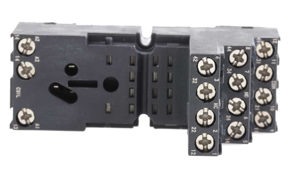 Omron PYF14-ESS-B, MY4 14 Pin 250V ac DIN Rail Relay Socket, for use with MY2, MY4