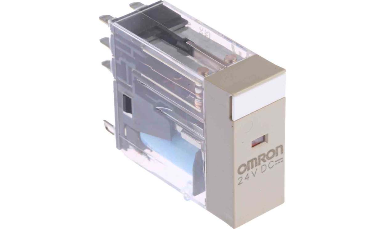 Omron G2R-2-S 24VDC (S), Plug In Power Relay, 24V dc Coil, 5A Switching Current, DPDT