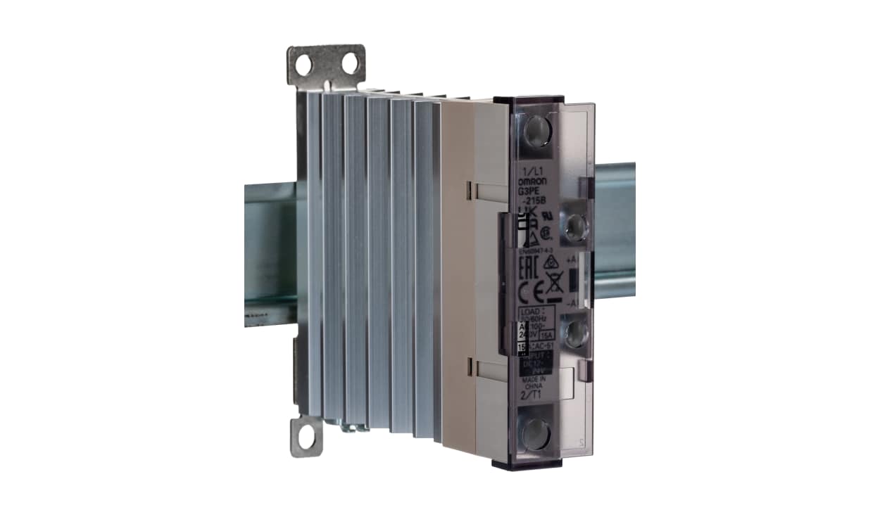 Omron G3PE-215B 12-24VDC, G3PE Series Solid State Relay, 15 A Load, DIN Rail Mount, 240 V ac Load - generaltechuae