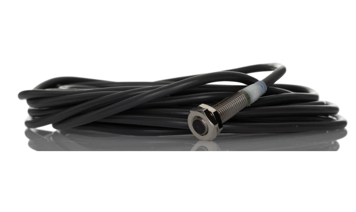 Omron E2A-S08KS02-WP-C1 5M, Inductive Threaded Barrel Proximity Sensor, M8, 2 mm Detection, NPN NO, 12 → 24 V dc - generaltechuae