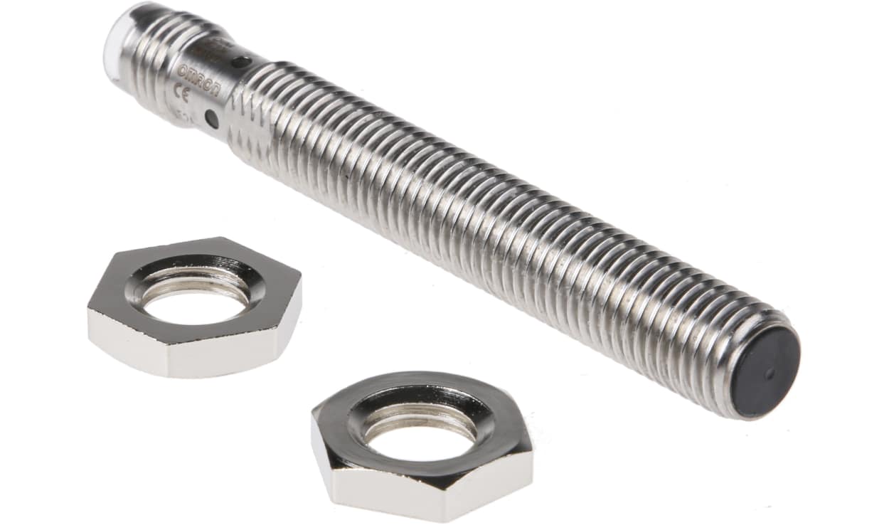 Omron E2A-S08LS02-M5-B1, Inductive Threaded Barrel Proximity Sensor, M8, 2 mm Detection, PNP NO, 12 → 24 V dc - generaltechuae