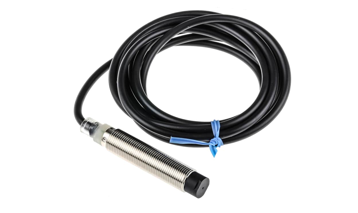 Omron E2B-M12LN08-WP-B1 2M, Inductive Threaded Barrel Proximity Sensor, M12, 8 mm Detection, PNP NO, 12 → 24 V dc - generaltechuae