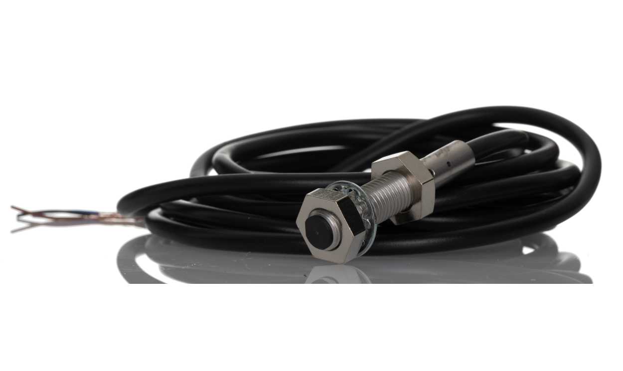 Omron E2B-S08KS02-WP-B1 2M, Inductive Threaded Barrel Proximity Sensor, M8, 2 mm Detection, PNP NO, 12 → 24 V dc - generaltechuae