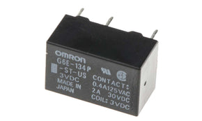 Omron G6E-134P-ST-US DC3, PCB Mount Power Relay, 3V dc Coil, 3A Switching Current, SPDT