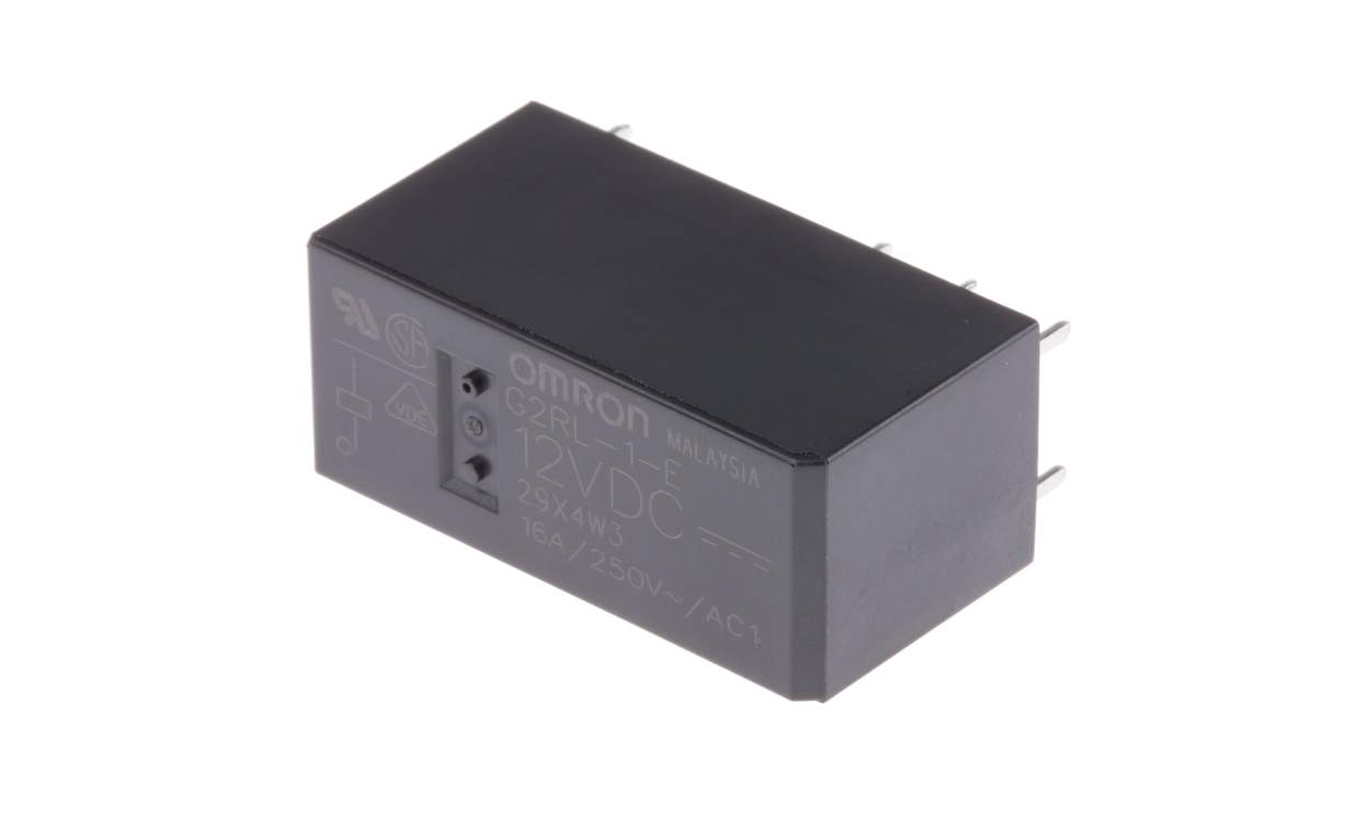 Omron G2RL-1-E DC12BYOMB, PCB Mount Power Relay, 12V dc Coil, 16A Switching Current, SPDT