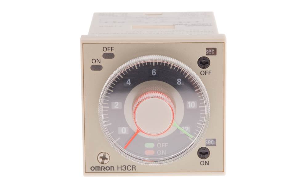 Omron H3CR-F8N AC24-48/DC12-48, H3CR Series DIN Rail Mount Timer Relay, 24 → 48V ac, 2-Contact, 0.05 s → 300 h, DPDT