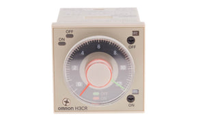 Omron H3CR-F8N AC24-48/DC12-48, H3CR Series DIN Rail Mount Timer Relay, 24 → 48V ac, 2-Contact, 0.05 s → 300 h, DPDT