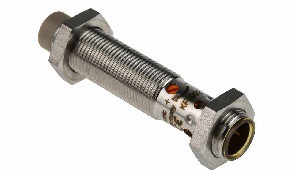 ifm KF5002, Capacitive Threaded Barrel Proximity Sensor, M12, 12 mm Detection, PNP NO, 10 → 36 V dc