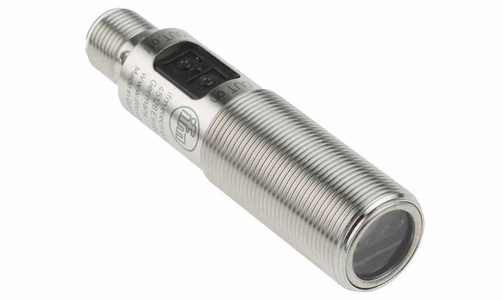 ifm OGH500, Diffuse Photoelectric Sensor, Barrel Sensor, 15 mm → 300 mm Detection Range